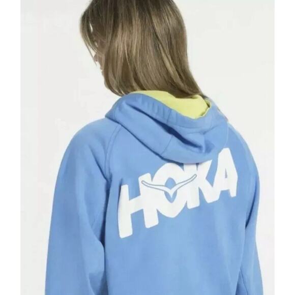 NEW HOKA ONE ONE HOODIE BONDI MEN XS WOMEN S "ALL GENDER" BLUE HOODIE NWT - Picture 3 of 11